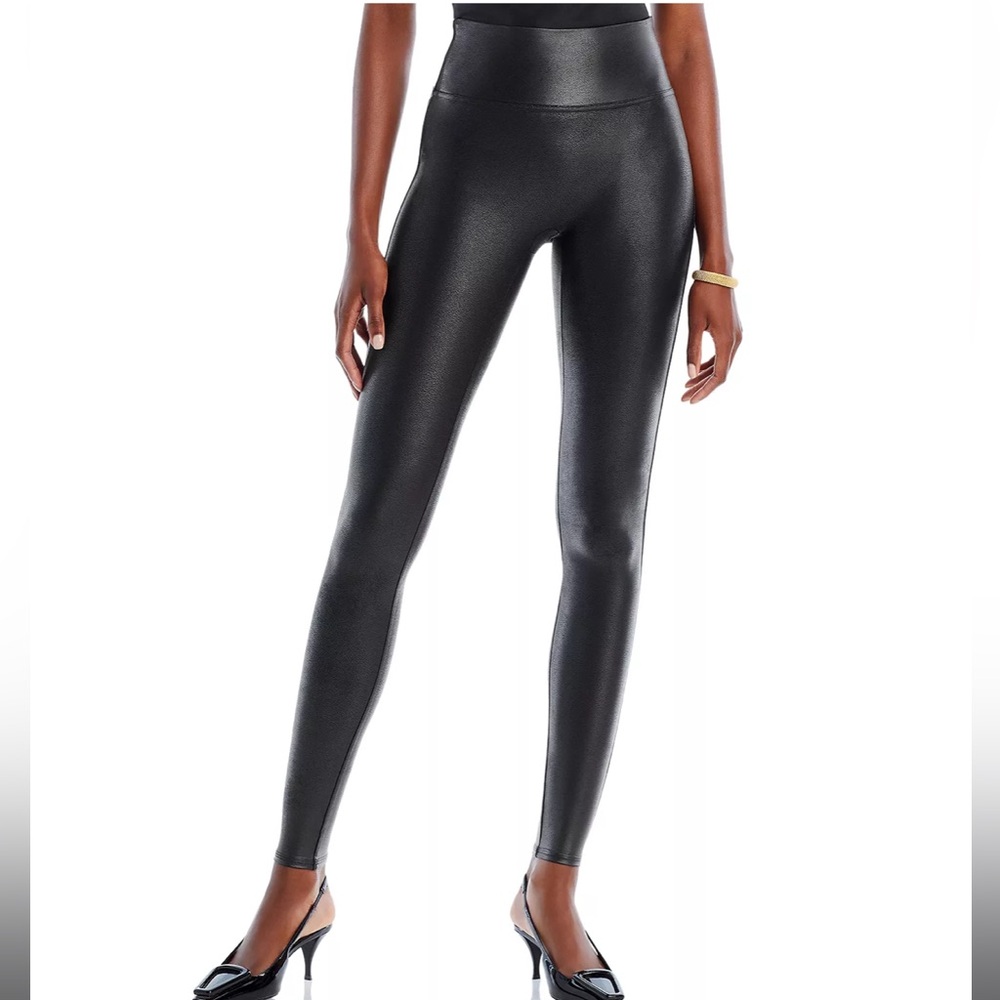 SPANX Faux-Leather Leggings Small